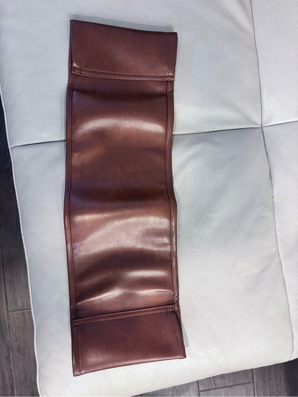 Brown bonded leather chair back and seat (standard director’s chair) - Picture 2 of 4